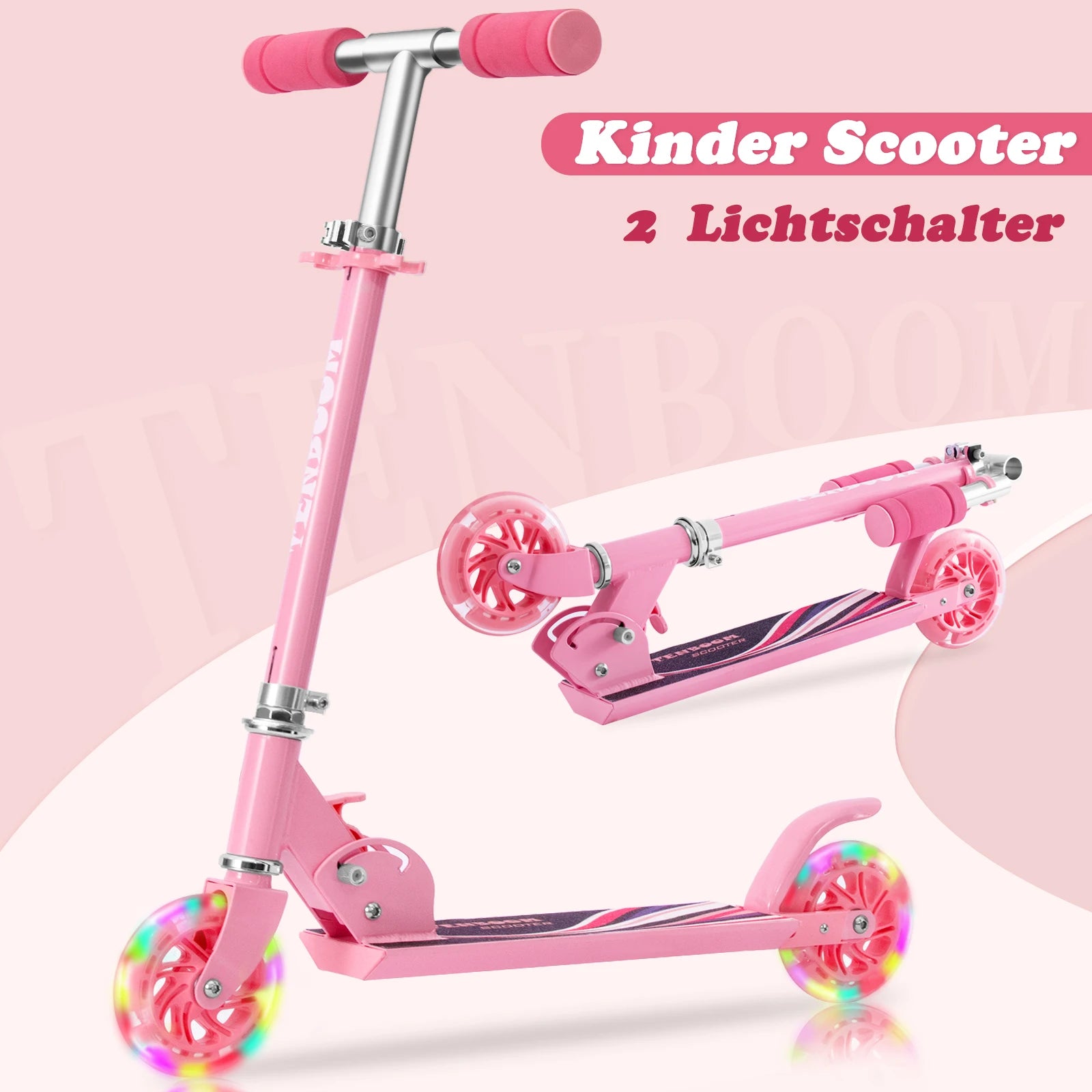 Kids Kick Scooter 120mm Wheels Foldable Aluminum Lightweight Adult Children Outdoor Riding Beginner Training Scooter Durable