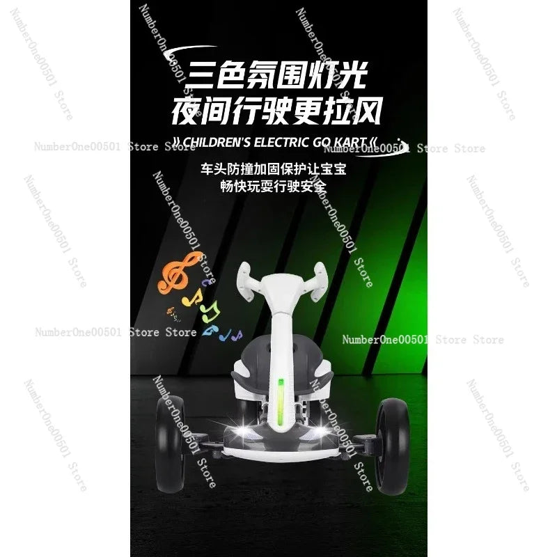 Kids Electric Go Kart Foldable 4 Wheel Ride On Toy Portable For Adults