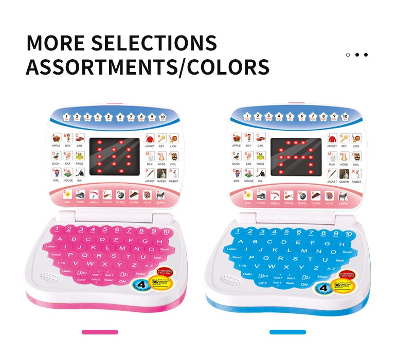 Learning Machine Laptop Computer Child Electronic Preschool Language Education Toys Gift Toddler Kid Developing Cognitive Skills
