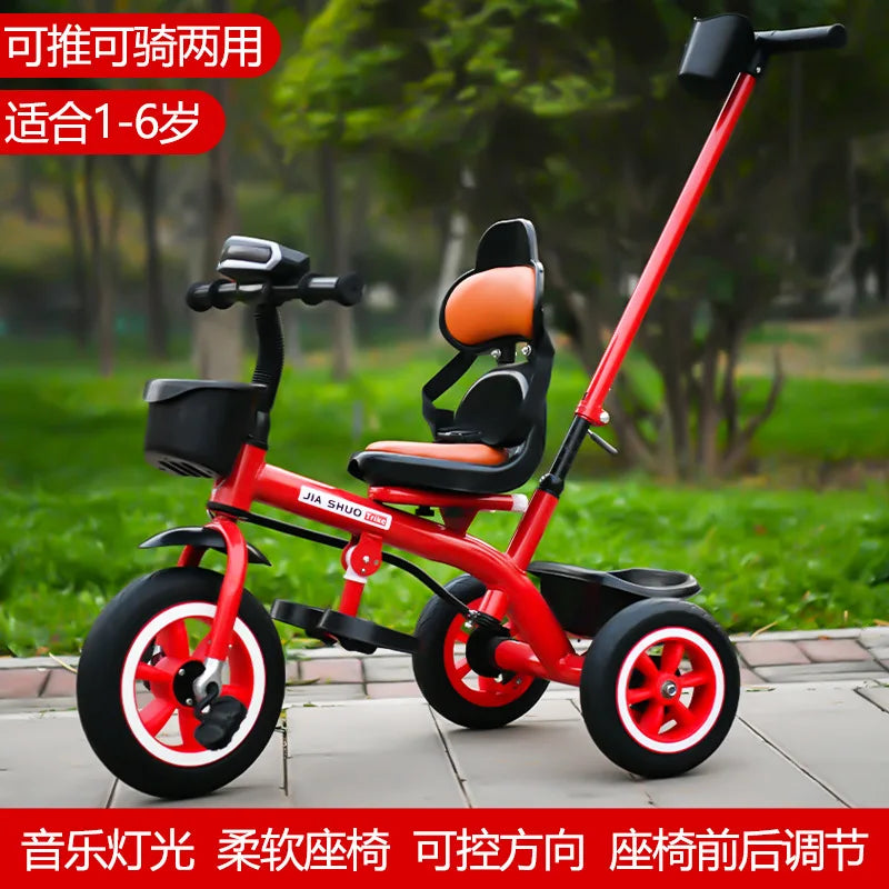 Kids Tricycle Toddler Bike 1-6 Years Old Large Lightweight Children Foot Pedal Bike Baby Ride On Toy Bicycle