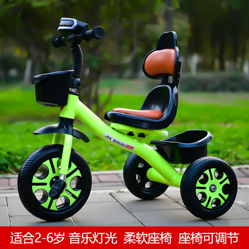 Kids Tricycle Toddler Bike 1-6 Years Old Large Lightweight Children Foot Pedal Bike Baby Ride On Toy Bicycle