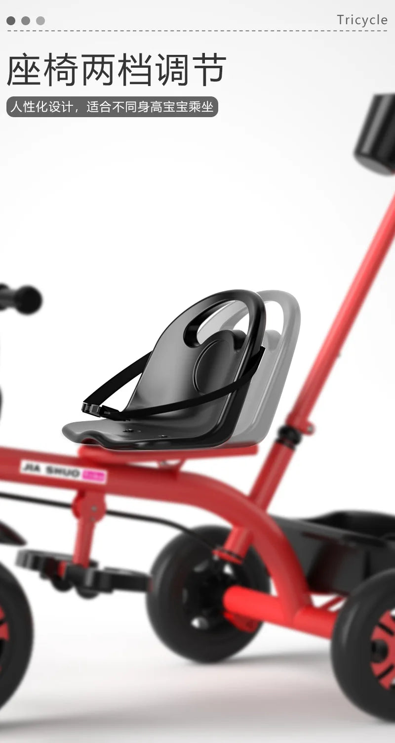 Kids Tricycle Toddler Bike 1-6 Years Old Large Lightweight Children Foot Pedal Bike Baby Ride On Toy Bicycle