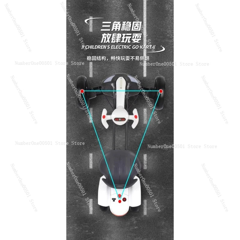 Kids Electric Go Kart Foldable 4 Wheel Ride On Toy Portable For Adults