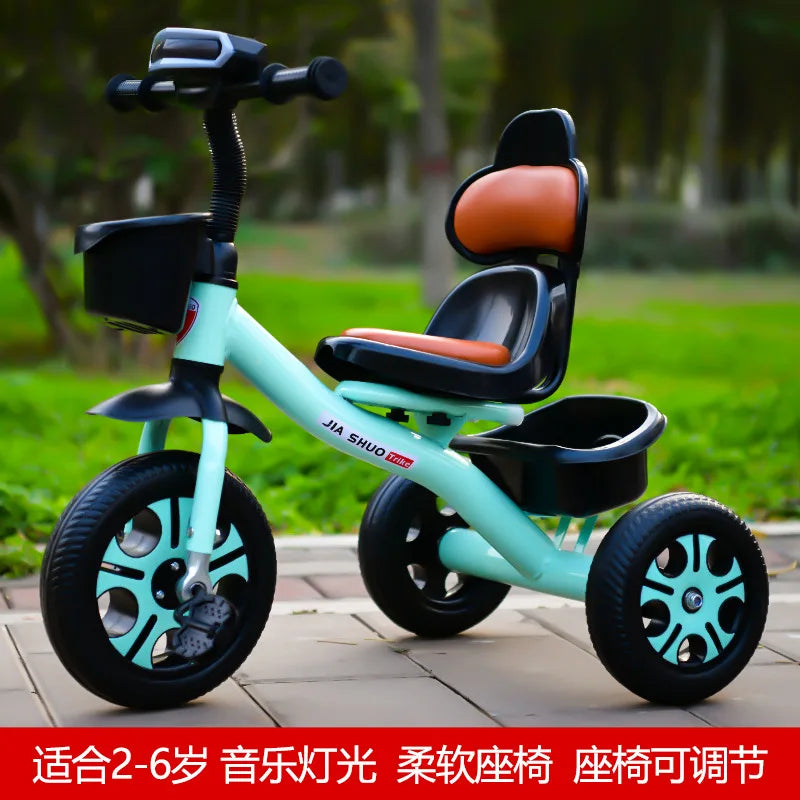 Kids Tricycle Toddler Bike 1-6 Years Old Large Lightweight Children Foot Pedal Bike Baby Ride On Toy Bicycle