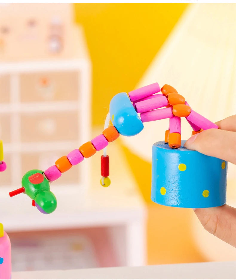 Learning Toys Wooden Animal Simulation Giraffe Developmental Learning Toys  Give Gifts for friend