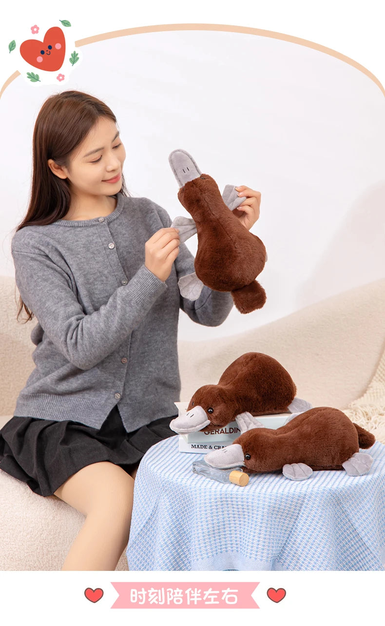 Platypus Plush Toys Simulation Stuffed Animals Prone Posture Dolls Soft Pillow Cartoon Toy Kawaii Home Decor Kids Birthday Gifts