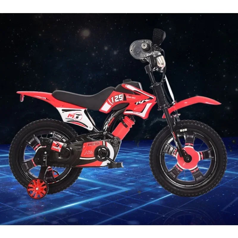Simulation Motorcycle Bicycle Kids Safe Walker Bicycle 12/14/16 Inch for Children Early Riding Training Kids Riding Use Tool