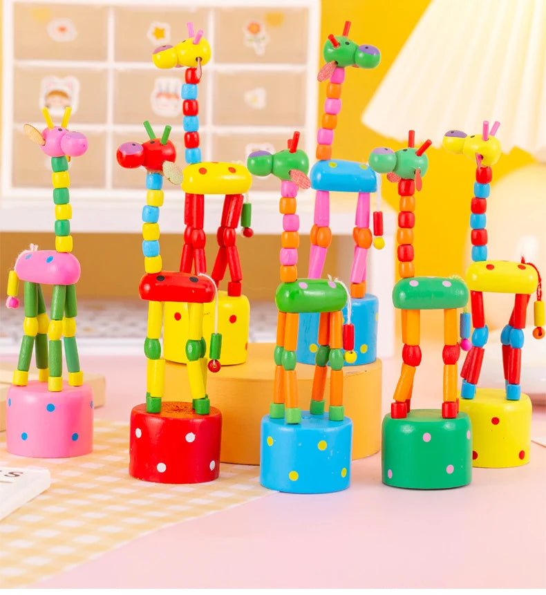 Learning Toys Wooden Animal Simulation Giraffe Developmental Learning Toys  Give Gifts for friend